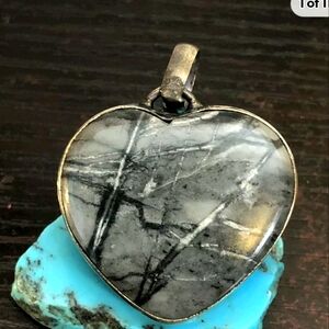 Sterling silver and Jasper spider web